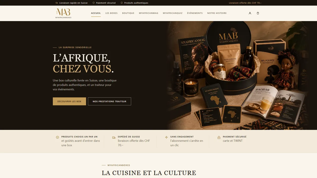 Accueil de la boutique MyAfricanBoxes
