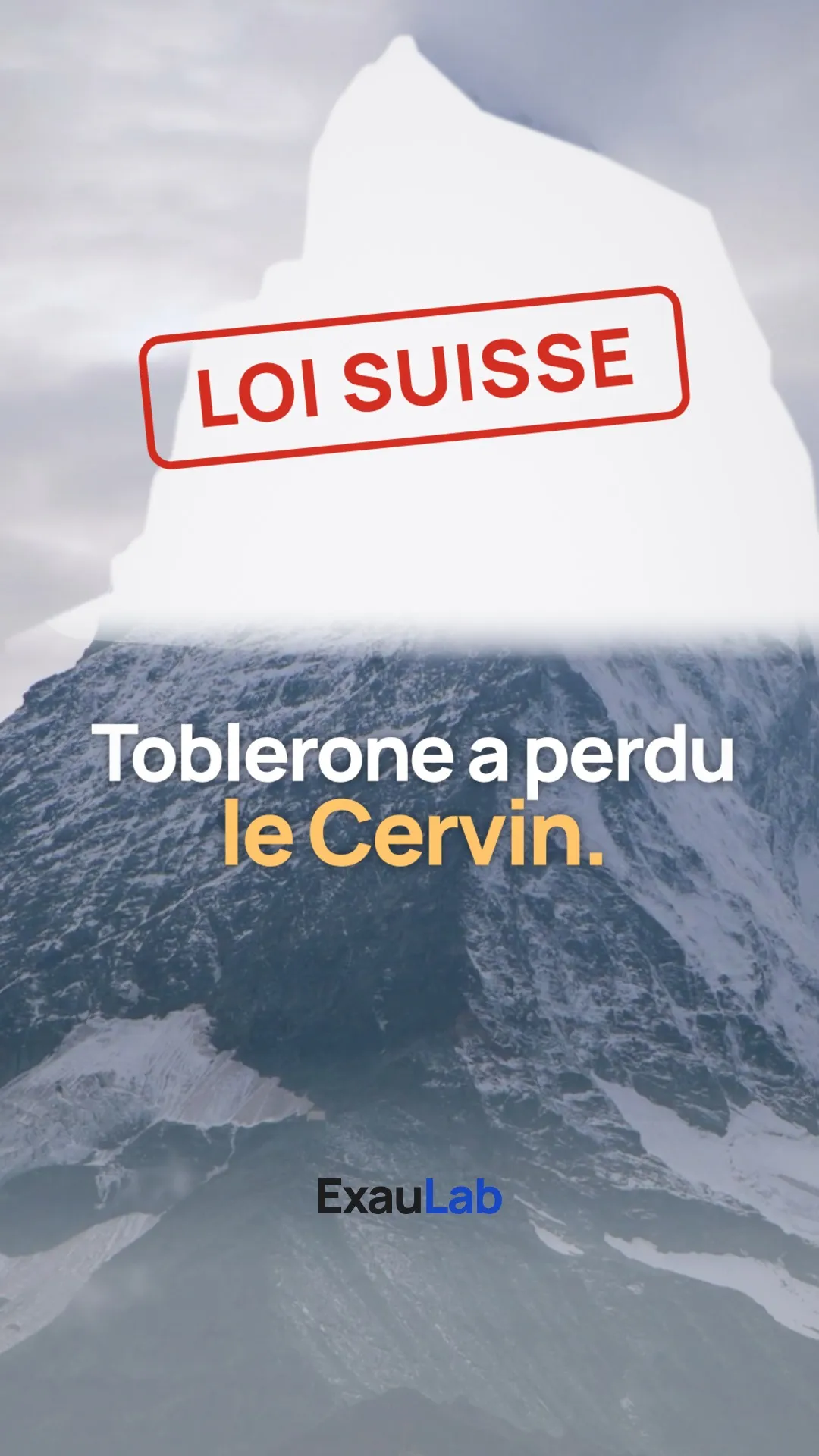 En 2023, Toblerone a retiré le Cervin de sa boîte